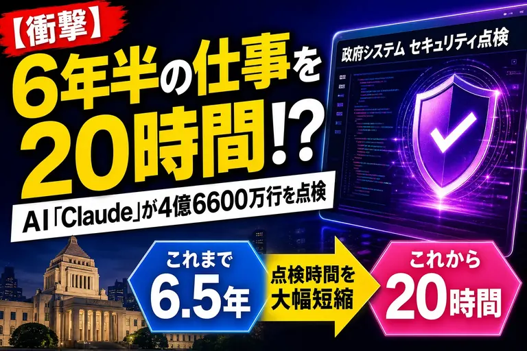 6年半かかる作業をAIが20時間で！？ カナダ・アルバータ州政府が『Claude』で4億6600万行を点検した話を、てんびん丸が整理するよ