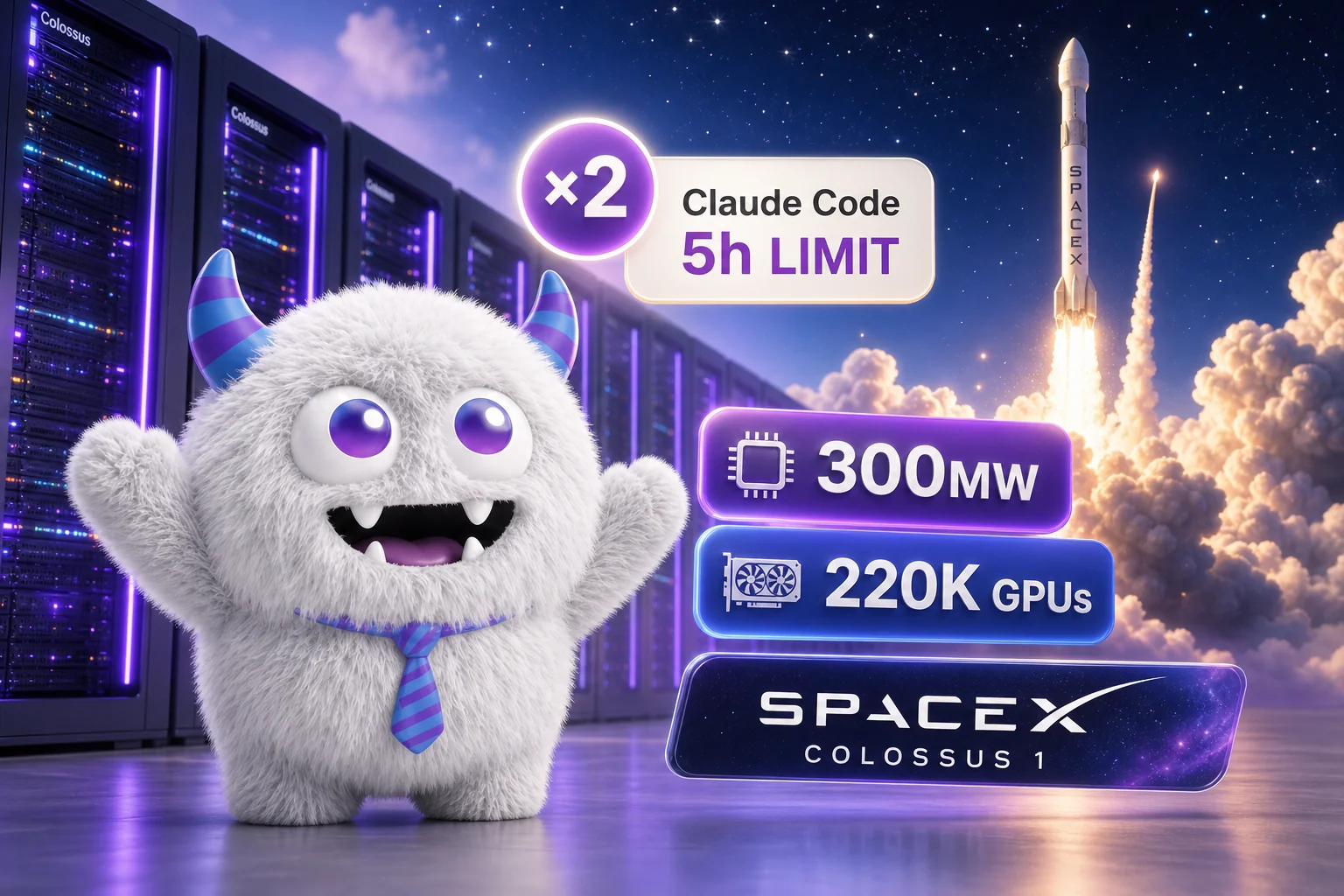 Anthropic、Claude のレート制限を一気に緩和！SpaceX とコンピュート提携で 22 万 GPU を獲得しちゃったよ