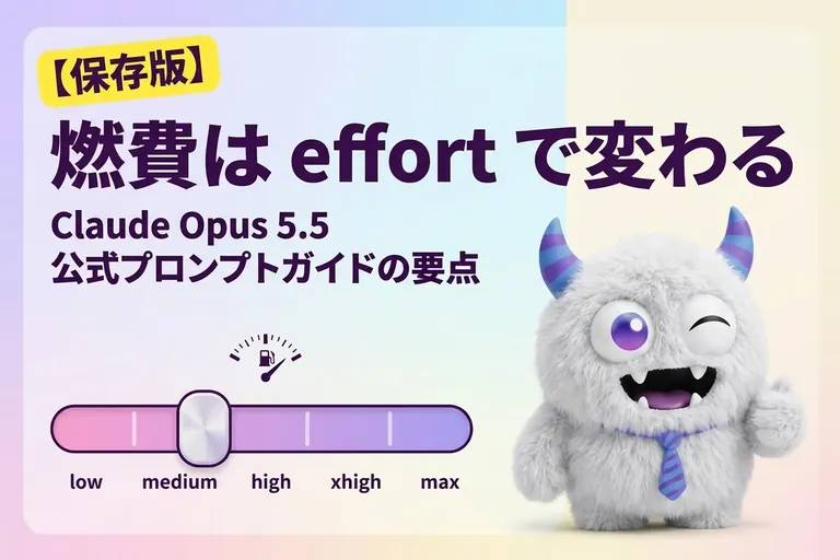 Claude Opus 5.5 の燃費は effort で変わる！公式プロンプトガイドの要点
