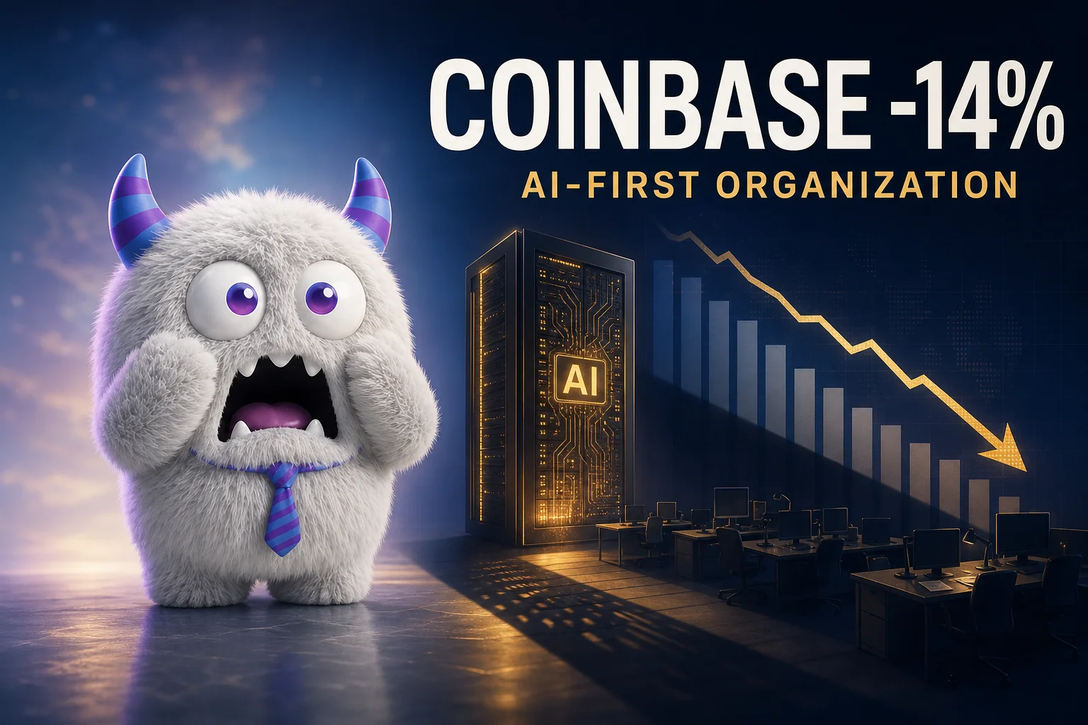 Coinbase、AI活用で従業員を一気に14%削減。退職パッケージは通常の8倍、狙いは「AI主体の組織」への転換