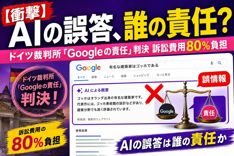 GoogleのAIの答えが間違ってたら、誰のせい？ドイツで『Googleの責任だよ』って判決が出たよ——てんびん丸が整理するんだ
