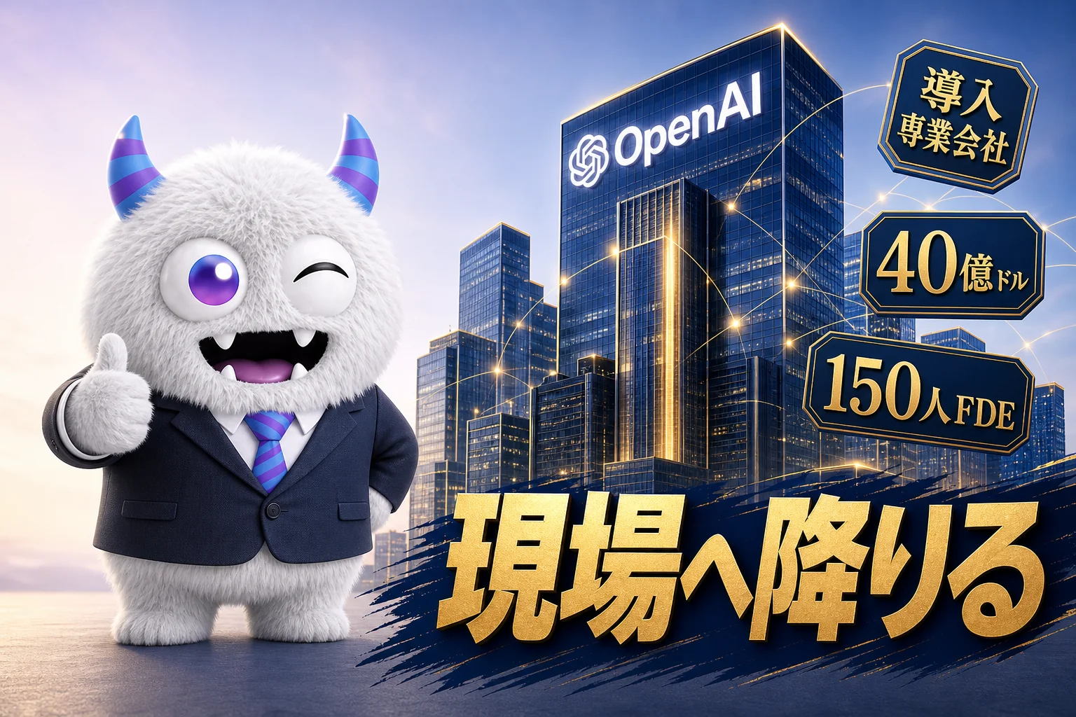 OpenAI が『AI 導入専業会社』を新設！150人の Forward Deployed Engineer 軍団＋40億ドル、エンタープライズ市場をガチで取りに行くよ