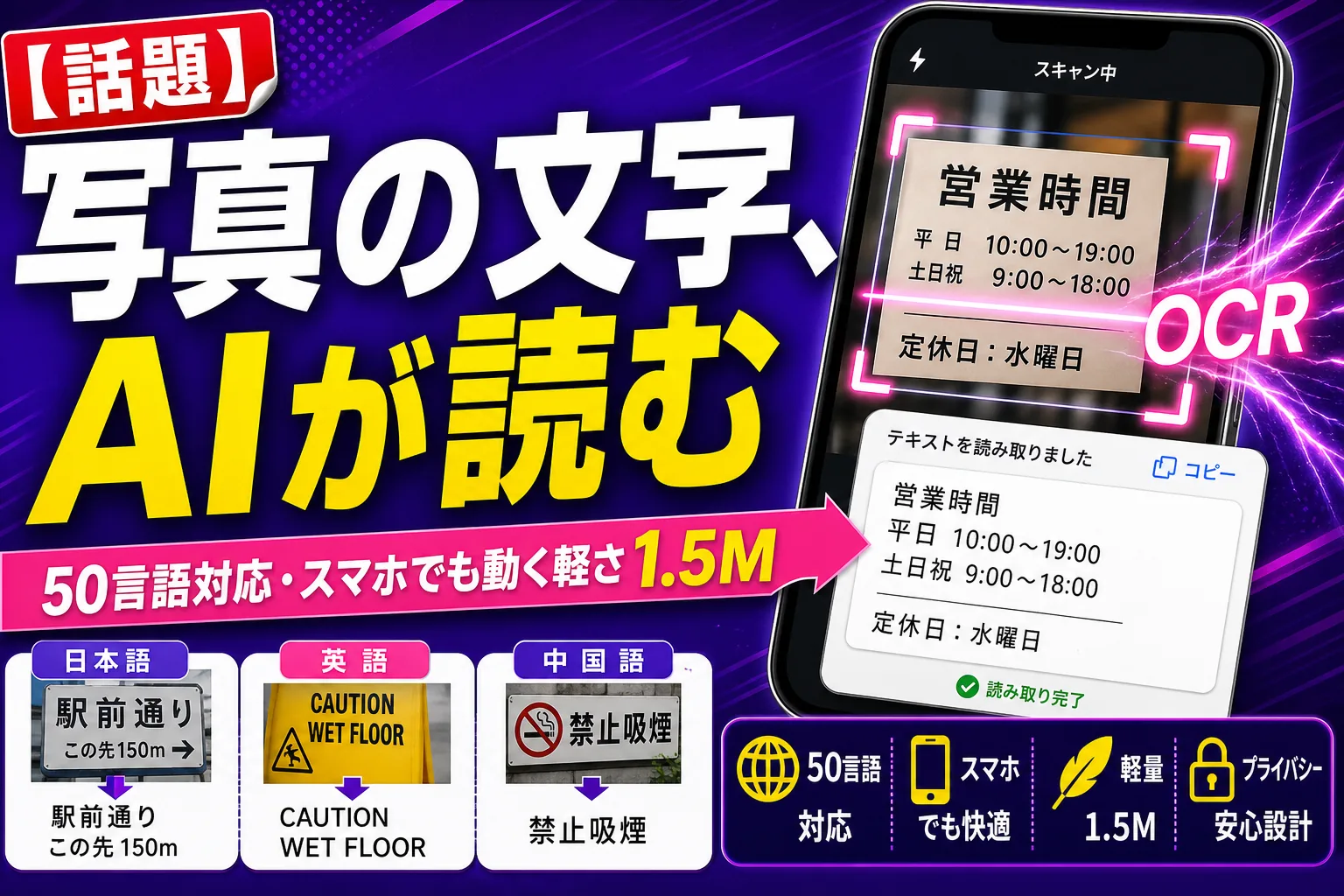 写真の文字を読むAI「PP-OCRv6」が登場！スマホでも動く軽さで50言語イケるんだって——てんびん丸が整理するんだ