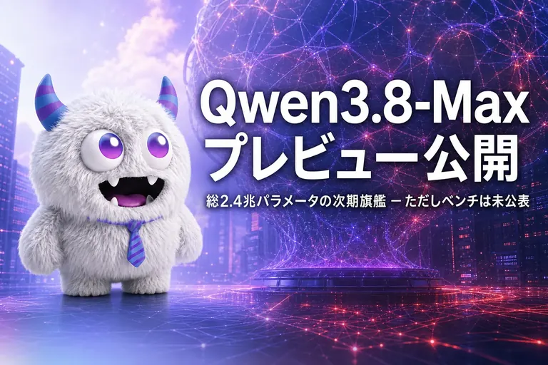 Alibaba「Qwen3.8-Max」が8月3日に正式リリース！総2.4兆パラメータ、Terminal-Bench 2.1 は86.6で Fable 5 超え・SWE-bench Pro は67.7で届かず