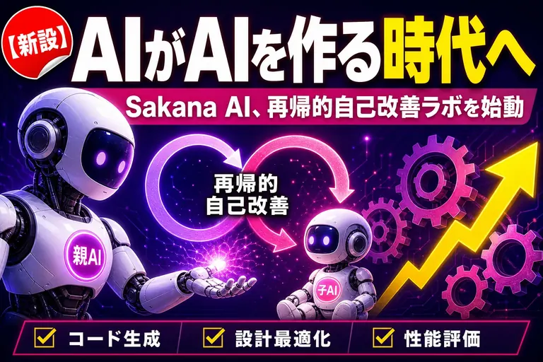 Sakana AIが『AIでAIを作る』専門チームを作ったよ！“再帰的自己改善（RSI）”って何？を、てんびん丸が整理するんだ