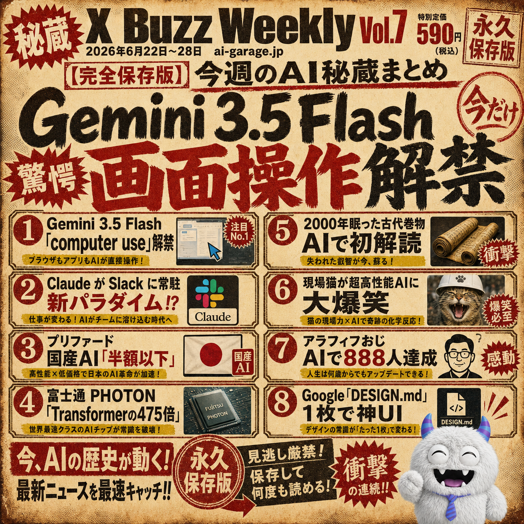 Vol.7 06/22 〜 06/28 の AI バズ 8 本のまとめ