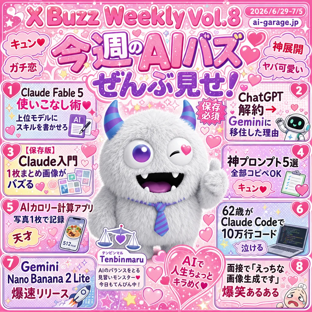 Vol.8 06/29 〜 07/05 の AI バズ 9 本のまとめ