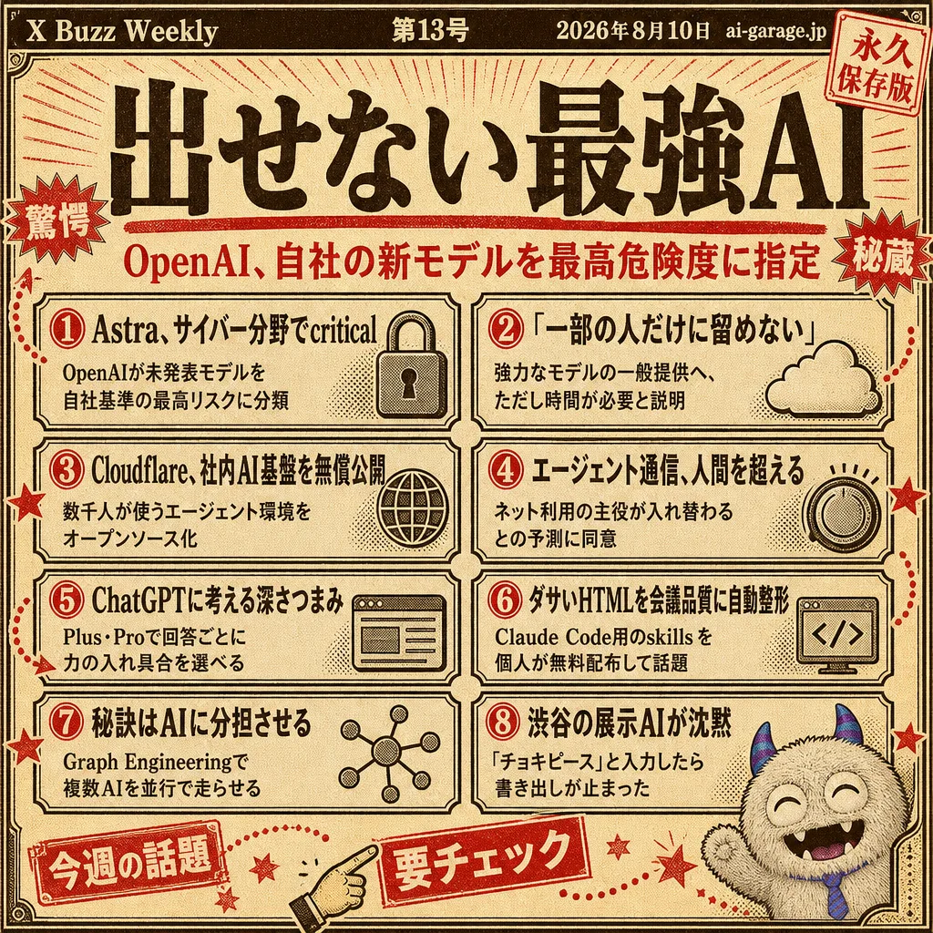Vol.13 08/03 〜 08/09 の AI バズ 10 本のまとめ